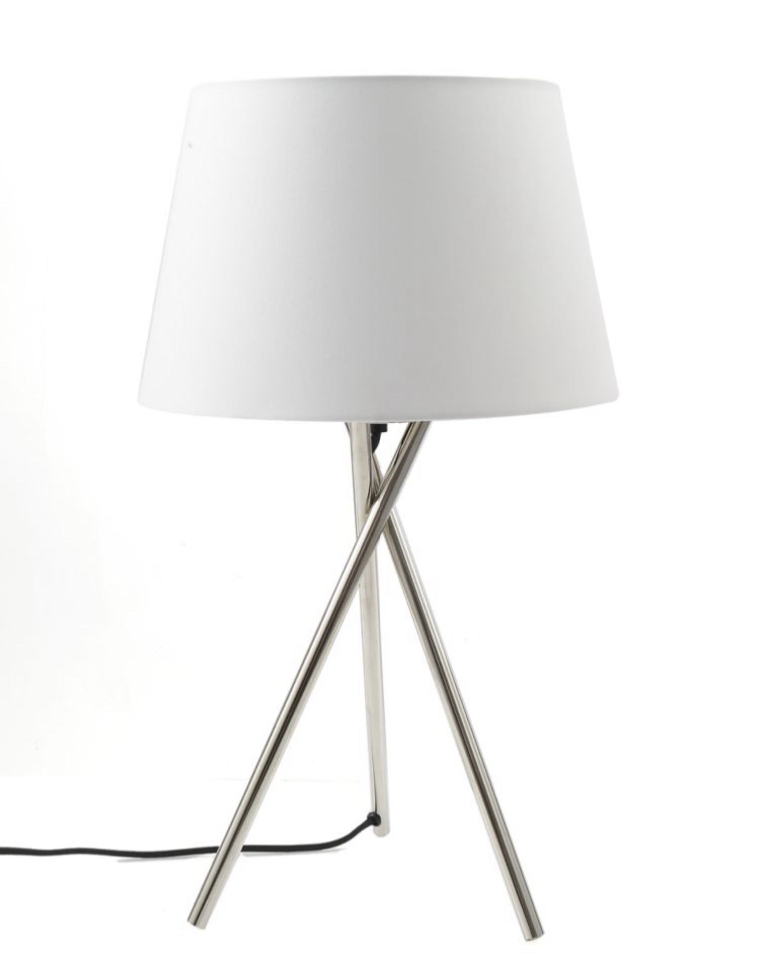Alexa Table Lamp, Chrome Metal