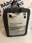 Duck Feather & Down Natural All Seasons 13.5 Tog Duvet, Single