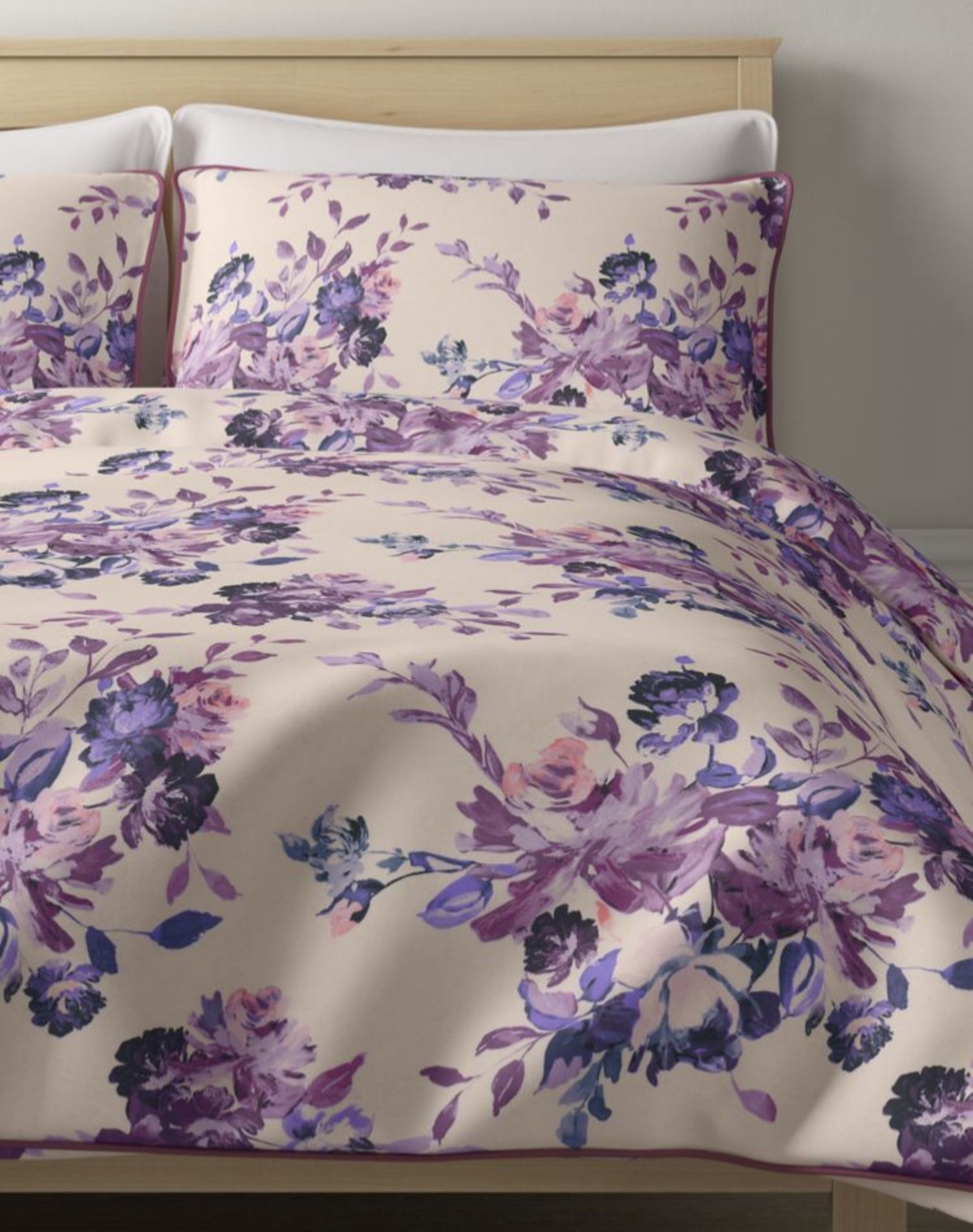 Pure Cotton Floral Print Bedding Set, Double