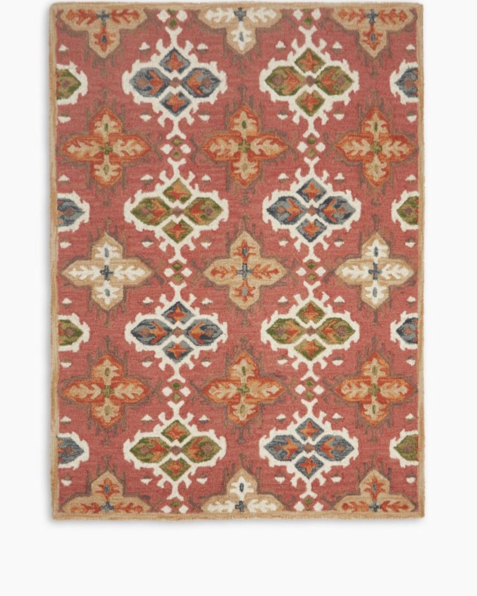 Luxury Hand Tufted Tapestry Rug Terracotta Mix, Large RRP £229