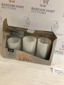 Real Wax 3 Silver Ombre LED Candles