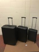Ultralight 4 Wheel Hard Suitcases Set with Security Zip RRP £229