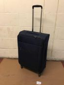 Medium 4 Wheel Soft Suitcase with Security Zip RRP £89
