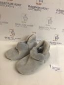Grey Soft Slippers, UK 3