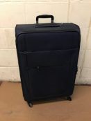 Large 4 Wheel Soft Suitcase with Security Zip (handle stuck) RRP £99