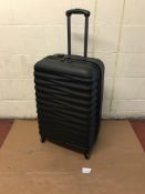 Large 4 Wheel Ultralight Hard Suitcase with Security Zip (handles broken, see image) RRP £119