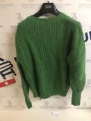 Ribbed Blouson Sleeve Jumper, UK 14