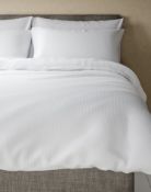 Pure Cotton Textured Washed Waffle Bedding Set, Double
