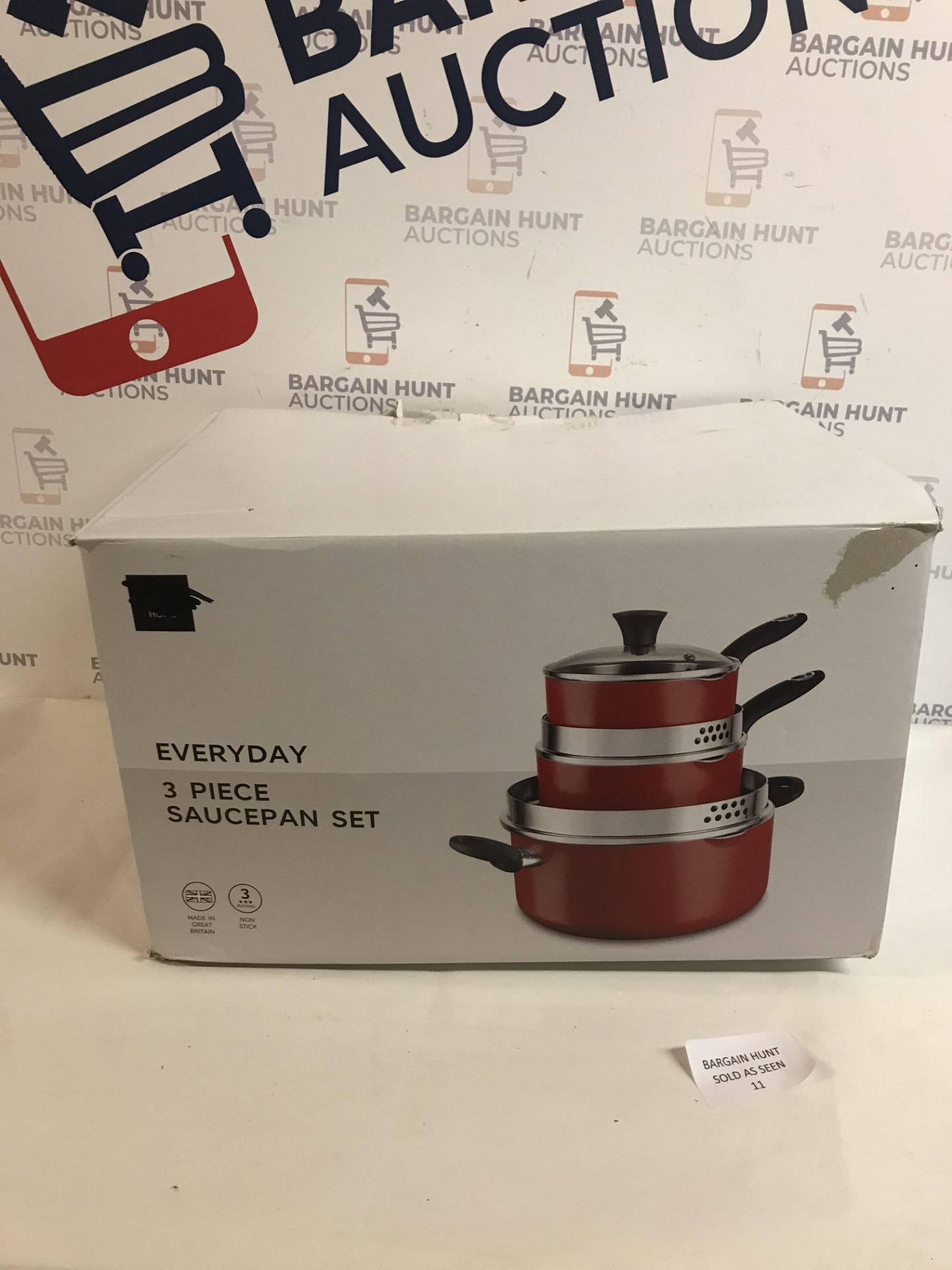 Everyday Red 3 Piece Saucepan Set RRP £70