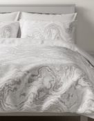 Pure Cotton Marble Jacquard Bedding Set, Super King RRP £99