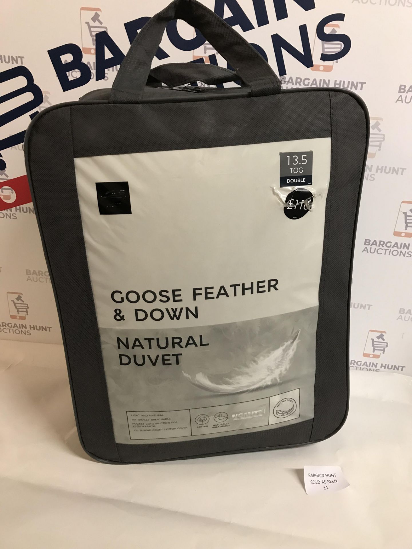 Goose Feather & Down Natural 13.5 Tog Duvet, Double