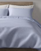 Textured Micro Waffle Cotton Bedding Set, Super King RRP £79
