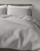 Textured Waffle Cotton Bedding Set, Double RRP £59
