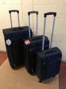 Luggage Set 4 Wheel Soft Suitcases with Security Zip RRP £229