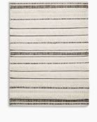 Handwoven Striped 100% Wool Rug, Medium RRP £219