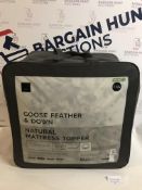 Goose Feather & Down Natural Mattress Protector, King Size RRP £185