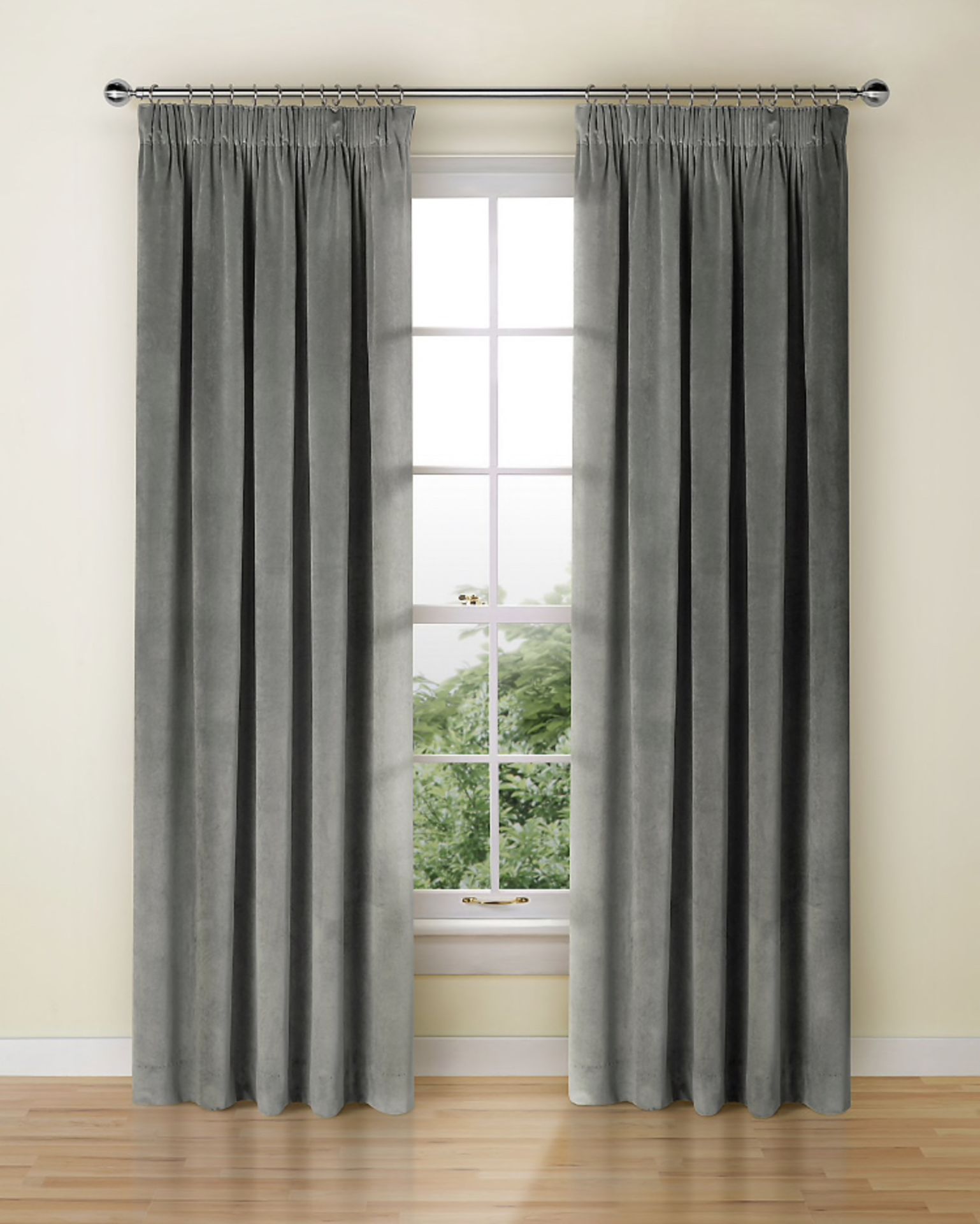 Lined Velvet Pencil pleat Curtains