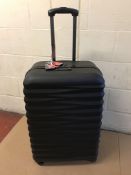 Large 4 Wheel Hard Suitcase with Security Zip RRP £99 (missing handle, see image)