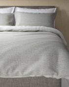 Textured Micro Waffle Cotton Bedding Set, Super King RRP £79