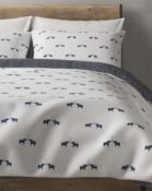 Elephant Print Brushed Cotton Bedding Set, King Size RRP £59