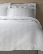 Pure Cotton Waffle Striped Textured Bedding Set, King Size RRP £69