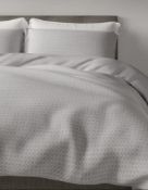 Pure Cotton Textured Waffle Bedding Set, Double