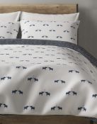 Elephant Print Brushed Cotton Bedding Set, Super King