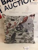 Jacquard Bird Print Cushion