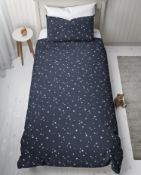 Easycare Cotton Blend Stars Reversible Bedding Set, Double