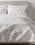 Cotton Rich Marble Jacquard Bedding Set, Double RRP £79