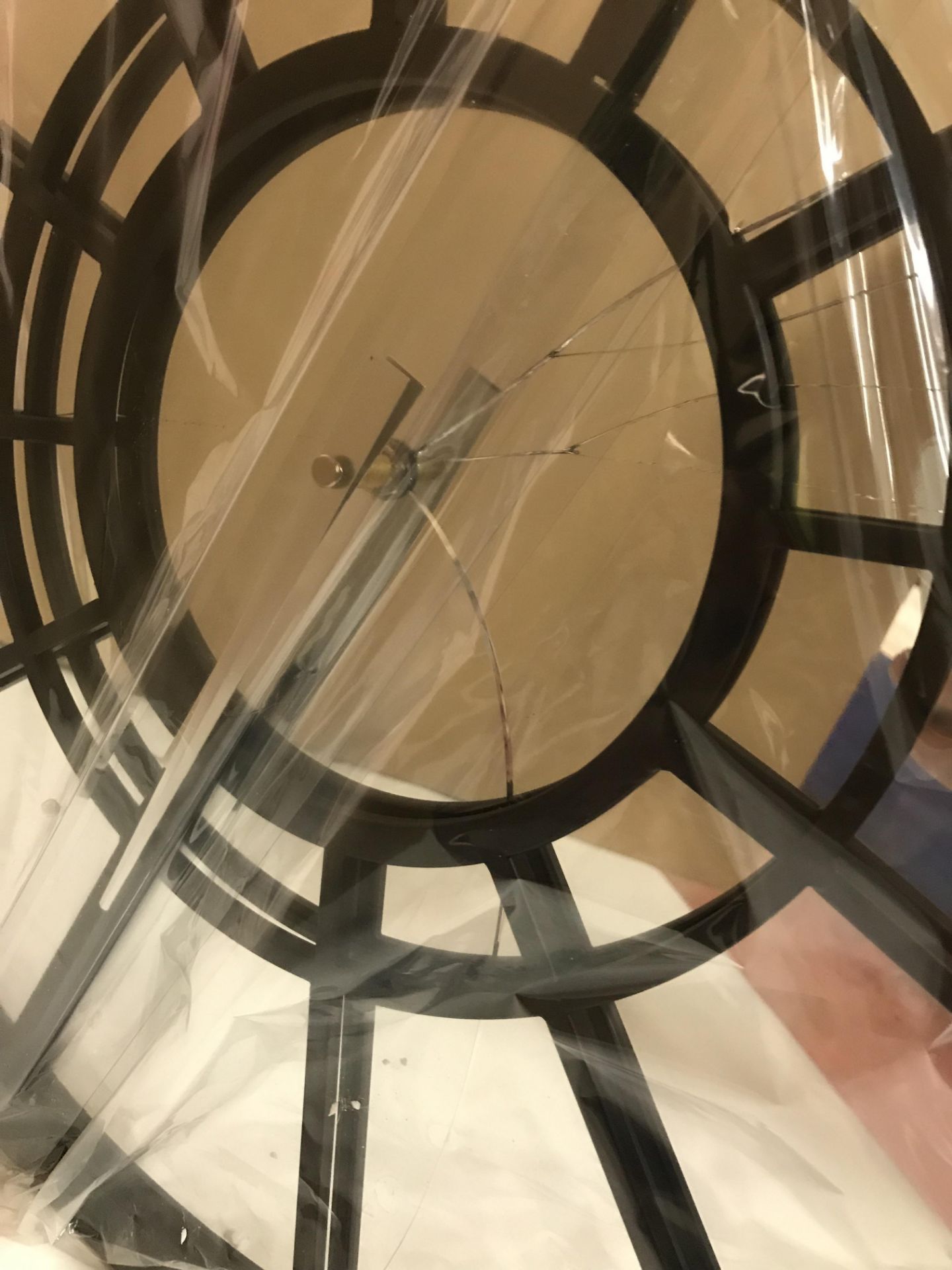 Mirror Clock (damaged, see image) - Image 2 of 2