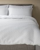 Pure Cotton Multi Textured Matelasse Bedding Set, Super King