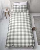 Easycare Cotton Blend Gingham Check Bedding Set, Single