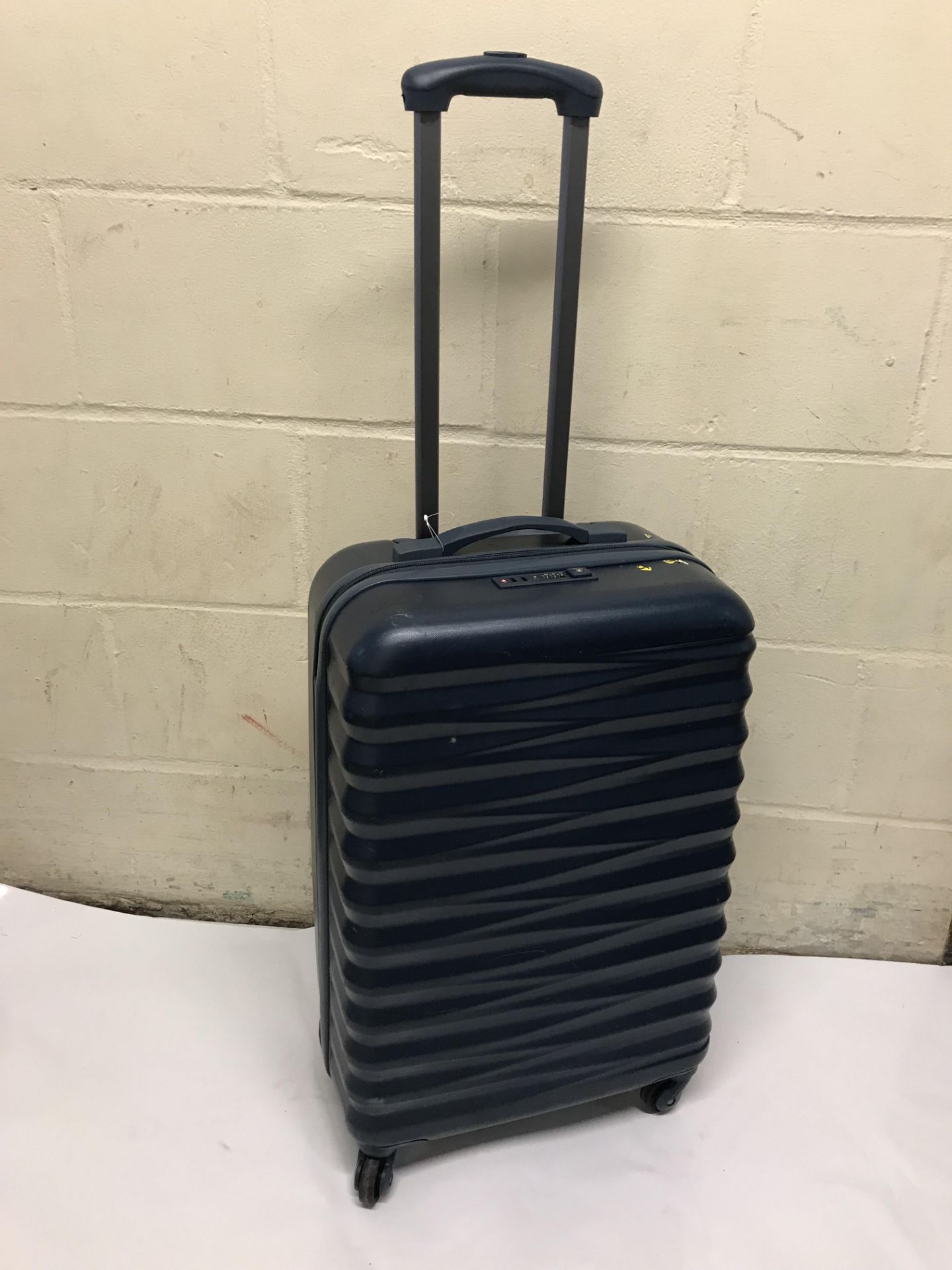 Medium 4 Wheel Hard Suitcase with Security Zip RRP £89