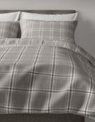 Pure Brushed Cotton Vintage Check Bedding Set, Single