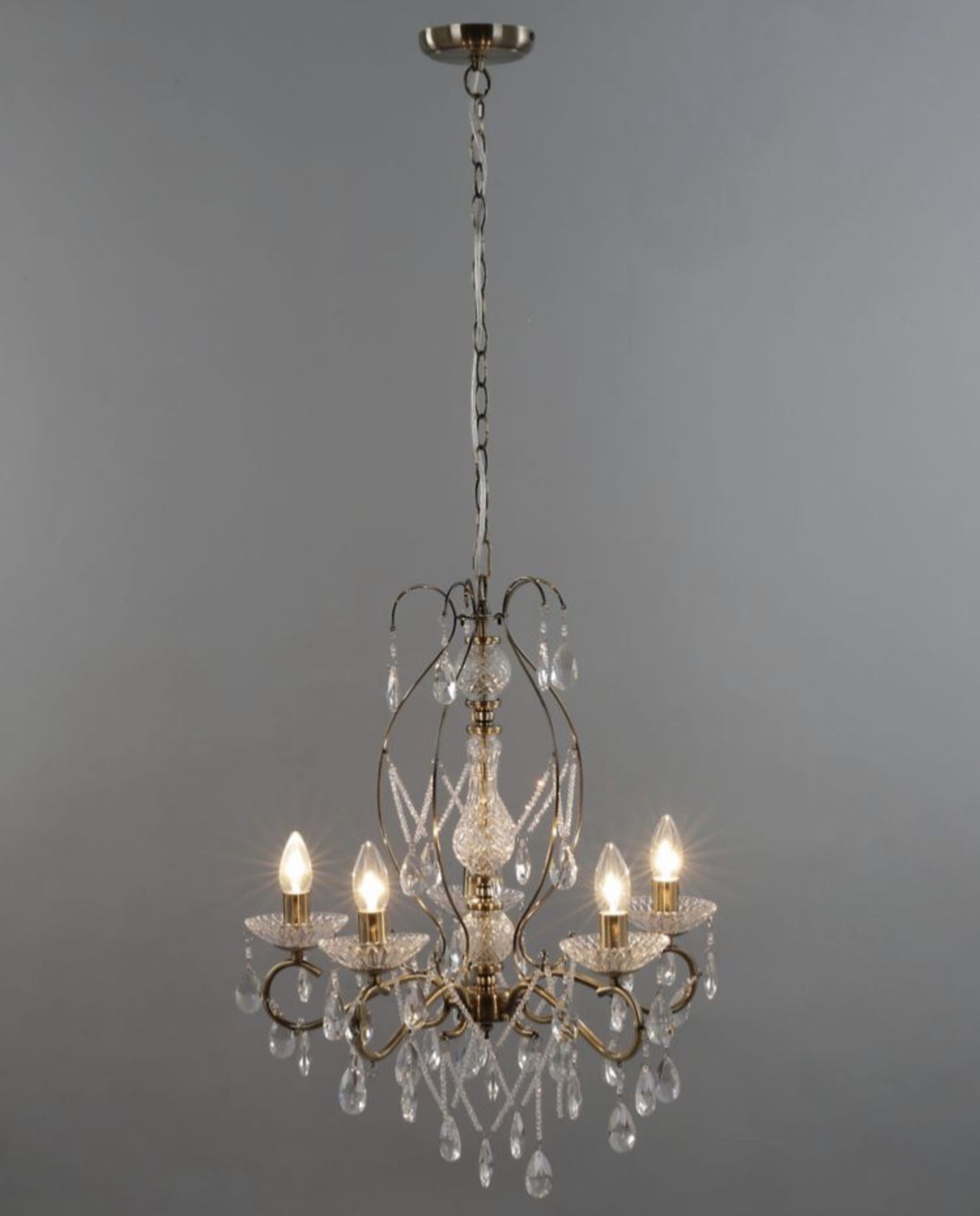 Lois Clear 5 Light Chandelier RRP £199