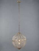 Gem Ball Extra Large Antique Brass Ceiling Pendant RRP £250