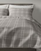 Pure Brushed Cotton Vintage Check Bedding Set, King Size