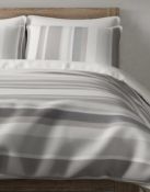 Pure Cotton Textured Striped Bedding Set, Super King RRP £79
