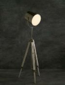 White Extendable Tripod Devon Camera Floor Lamp RRP £139
