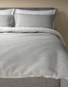 Cotton Rich Textured Micro Waffle Bedding Set, King Size RRP £69