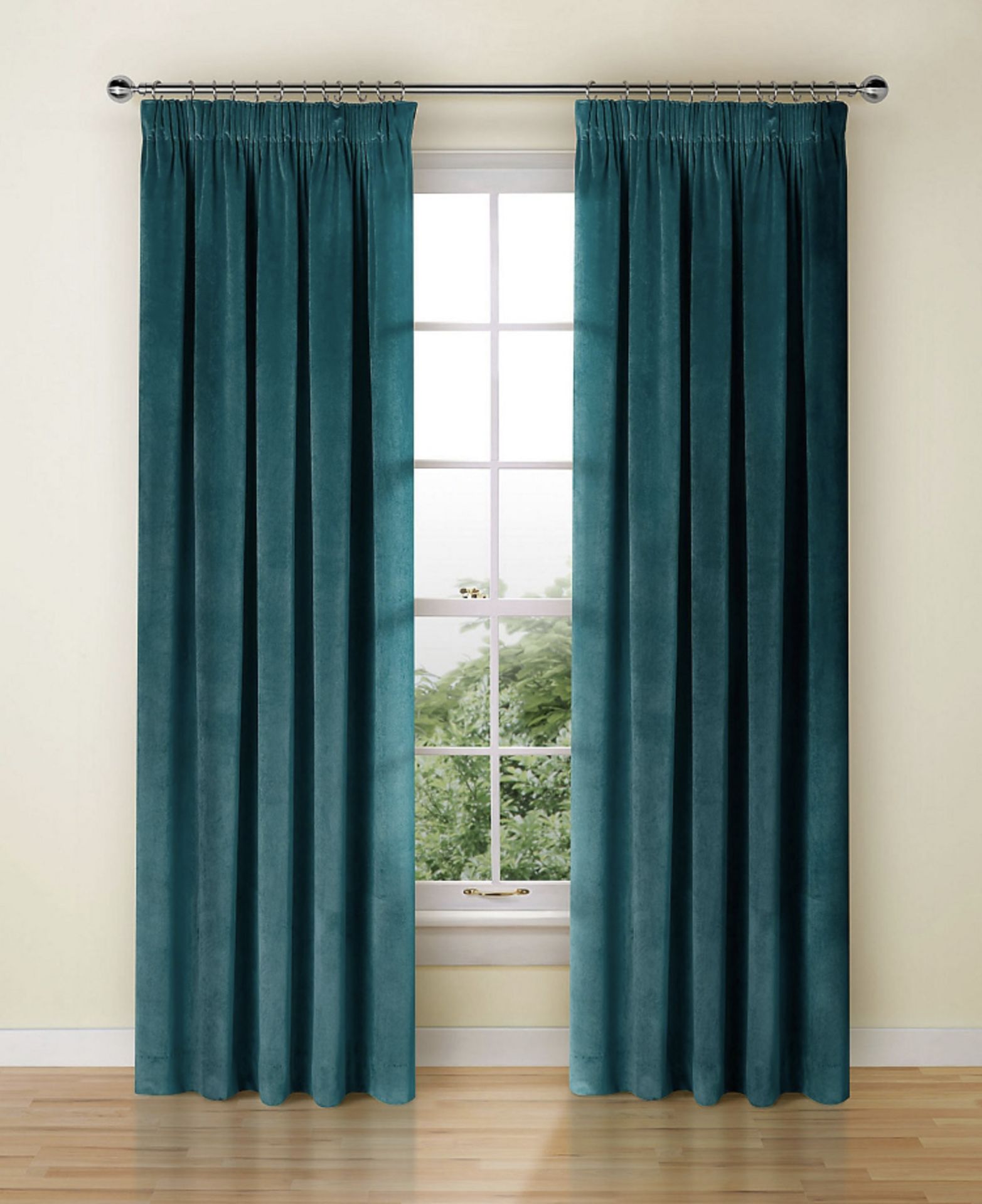 Velvet Pencil Pleat Curtain RRP £89