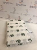 Cotton Blend Elephant Print Bedding Set, King Size