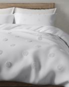 Pure Cotton Textured Tufted Spot Cotton Bedding Set, Double RRP £69