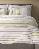 Cotton Rich Percale Painterly Stripe Bedding Set, King Size