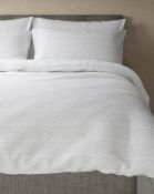 Pure Cotton Zig Zag Textured Bedding Set, Super King RRP £59