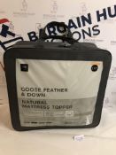 Goose Feather & Down Natural Mattress Topper Single RRP £125