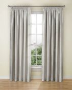 Blackout Lined Textured Faux Silk Curtains Pencil Pleat RRP £79