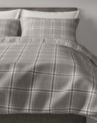 Pure Vintage Check Brushed Cotton Bedding Set, King Size