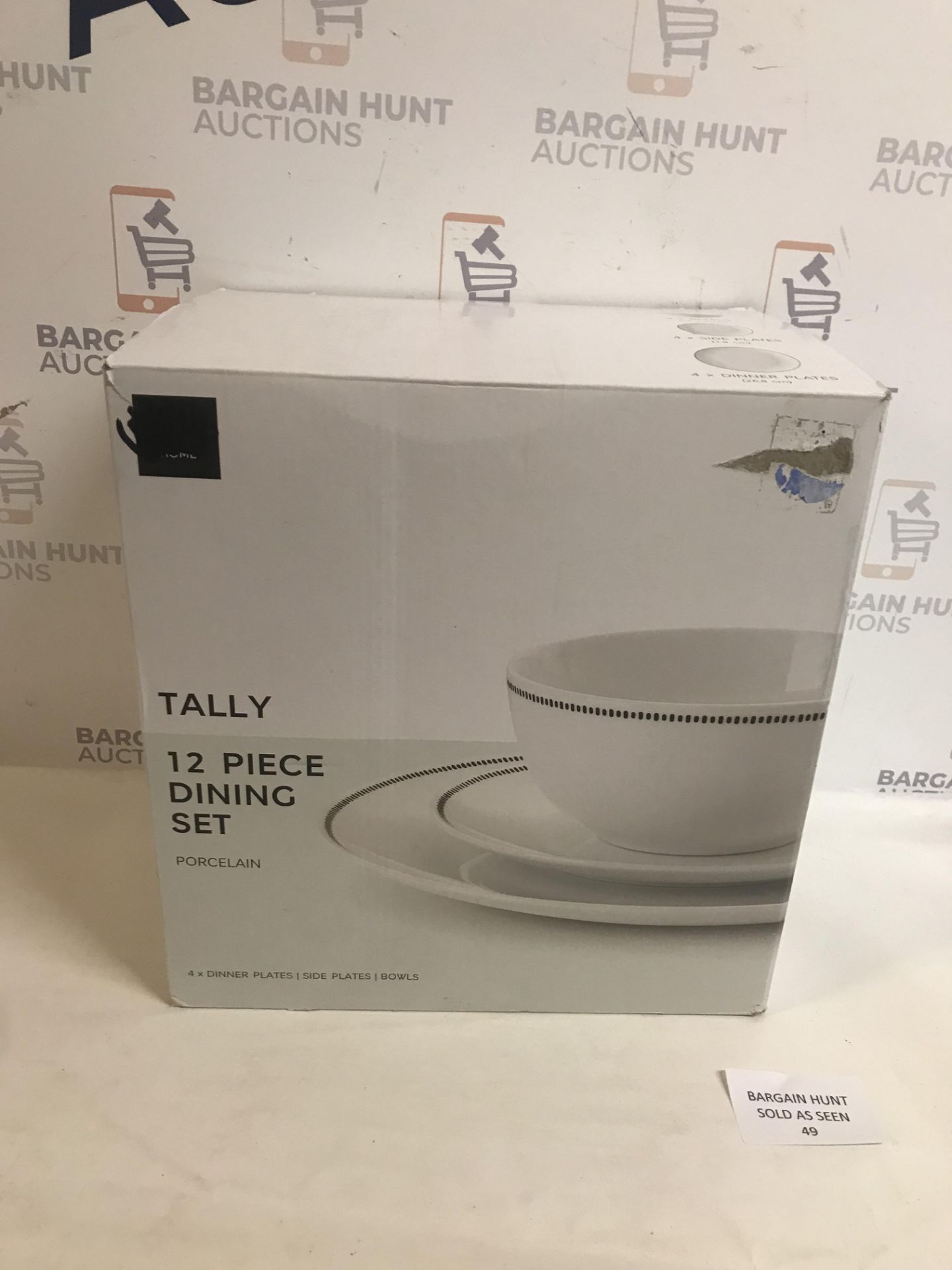 Tally Porcelain 10 Piece Dining Set (missing 2 dinner plates)